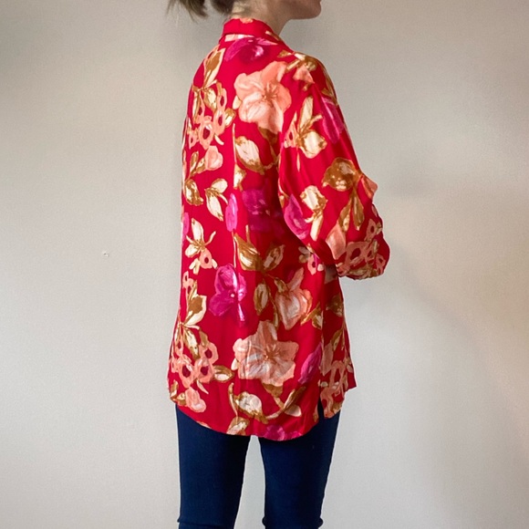 Vintage Pink Floral Blouse - Picture 12 of 14